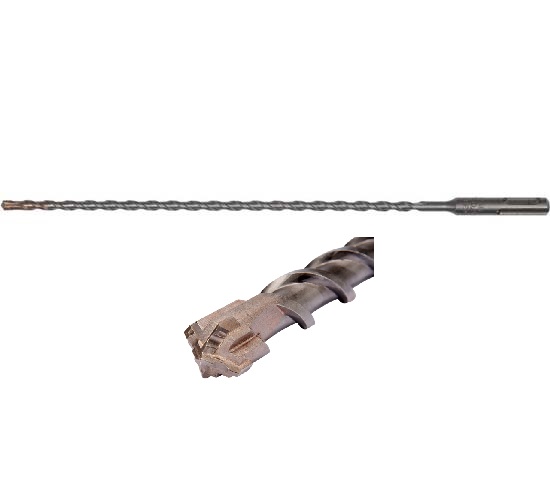 Свердло по залізобетону YATO : SDS+ Premium, "Х"-тип, Ø= 6 х 300/250 мм, 4 різальні пруги / Код товару: YT-419503